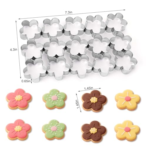 AIERSA Mini Gingerbread Cookie Cutter,Small Christmas Cookie Cutters,1 Inch Tiny Gingerbread Man Shapes Cookie Cutter,20 Cavity Metal Stainless Steel Christmas Cookie Cutters