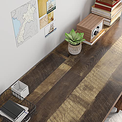 Livelynine 24x394 Wood Floor Contact Paper Waterproof Peel and Stick Vinyl Flooring Roll Laminate Planks Bathroom Kitchen Vinyl Wrap Renter Friendly Floor Wallpaper Sticky Plank Accent Wall Panels