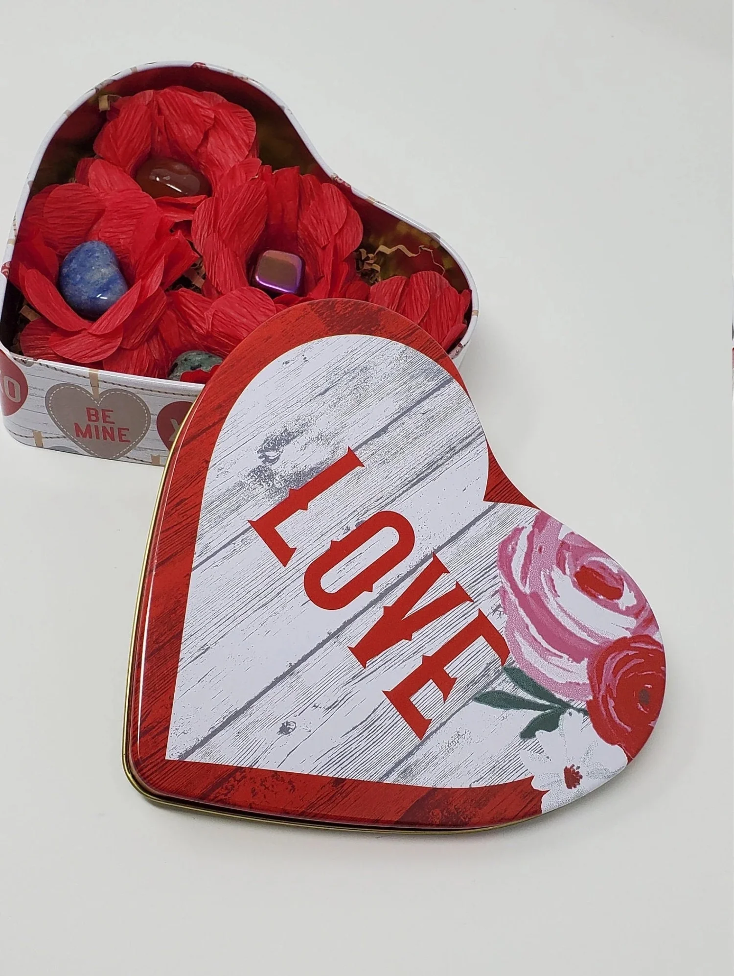 Crystal Chocolate Box, Heart shaped box of crystals, Box of crystals, Crystal Gift Box