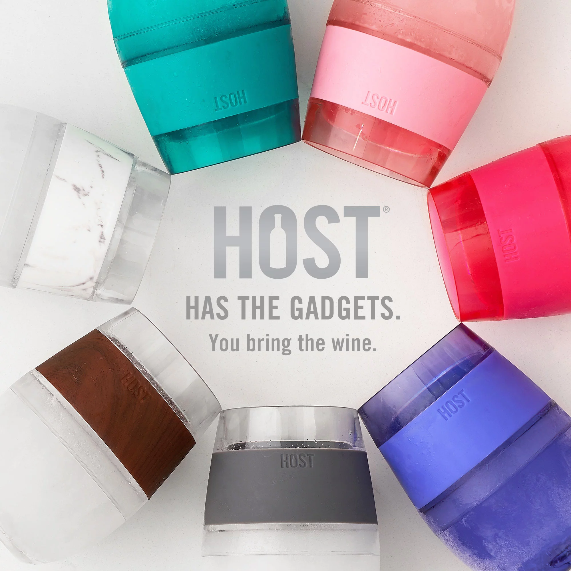 Host Wine Freeze Cup - Plastic Double Wall Insulated Freezable Tumbler, Mint