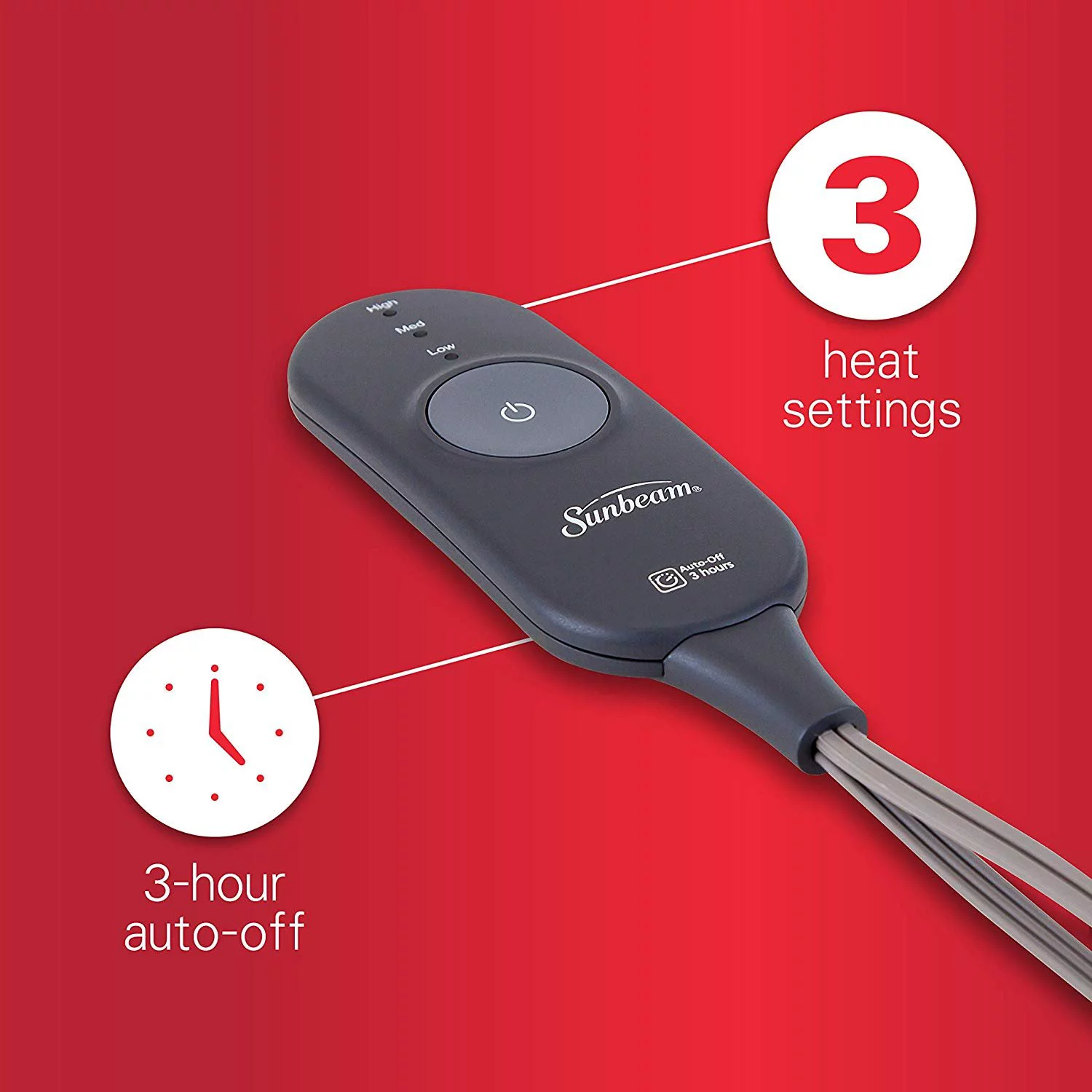 Sunbeam Microplush Heated Throw, Walnut, TSM8US-R470-25B00