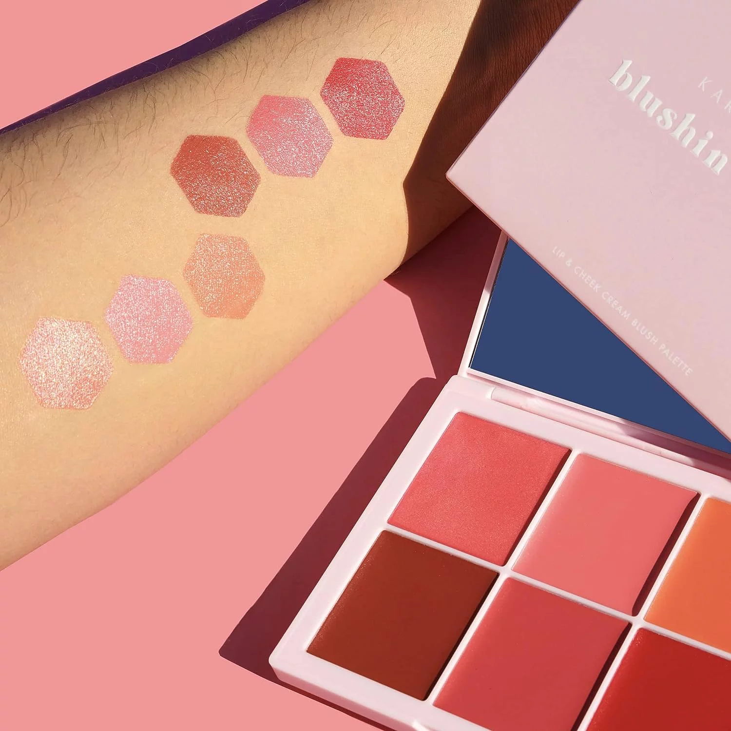 KARA BEAUTY BLUSHIN` AROUND 6-Pan Cream Blush Palette - VEGAN