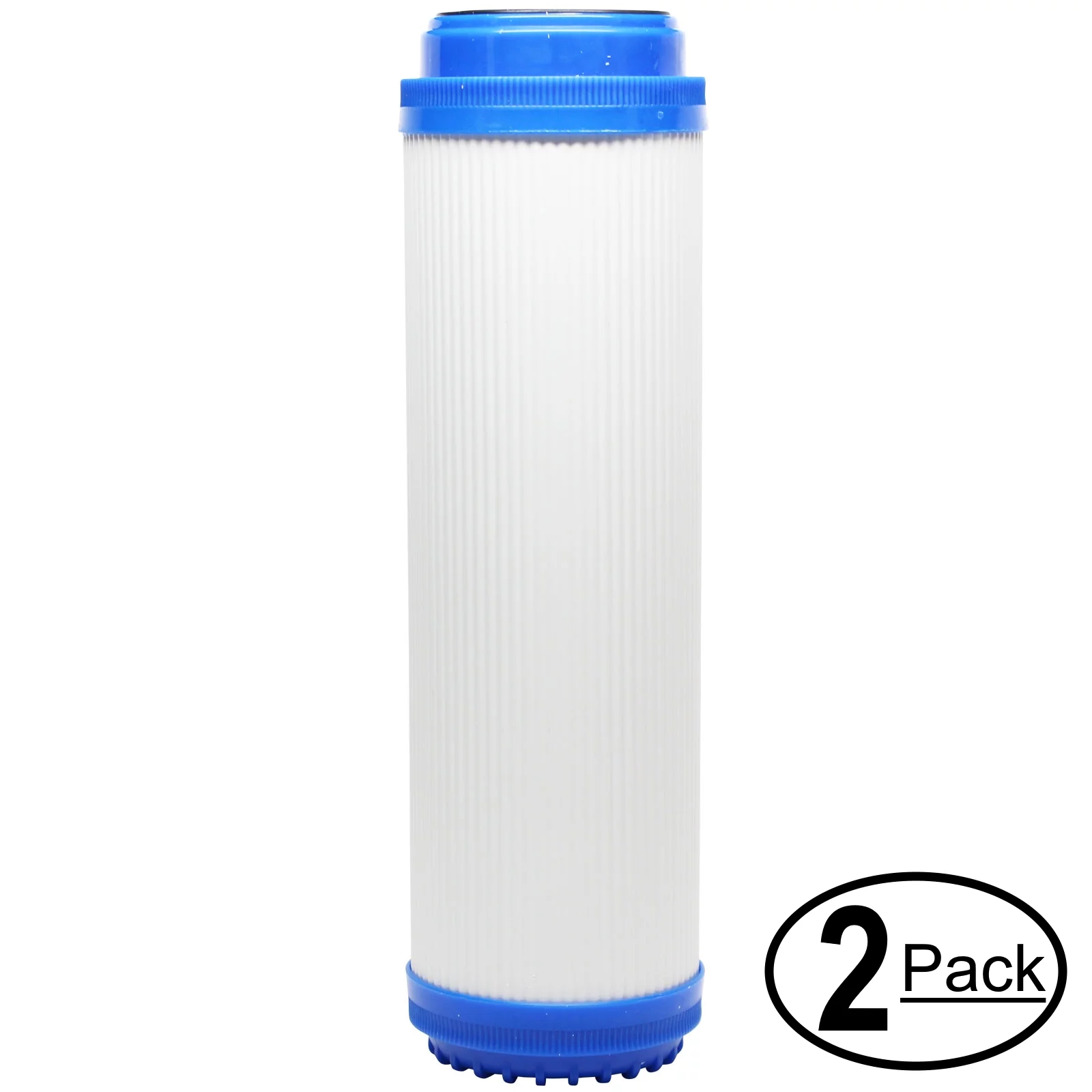 2-Pack Replacement for MaxWater 101038 Granular Activated Carbon Filter - Universal 10-inch Cartridge for MaxWater 9 Stage Alkaline Reverse Osmosis System - Denali Pure Brand