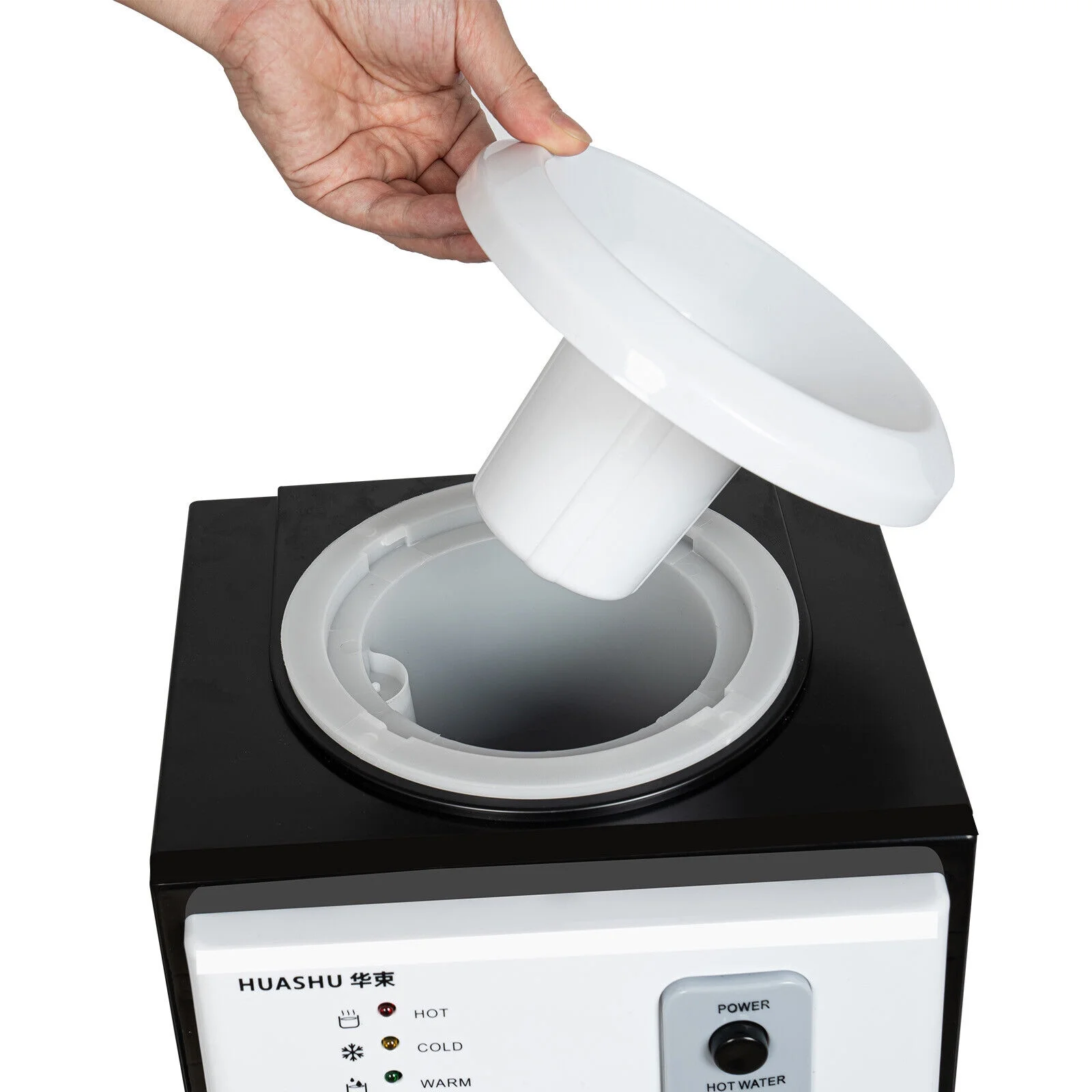 Oukaning Hot/Cold Water Warmer Dispenser Freestanding Top Loading Home Office 3.5L-18.9L