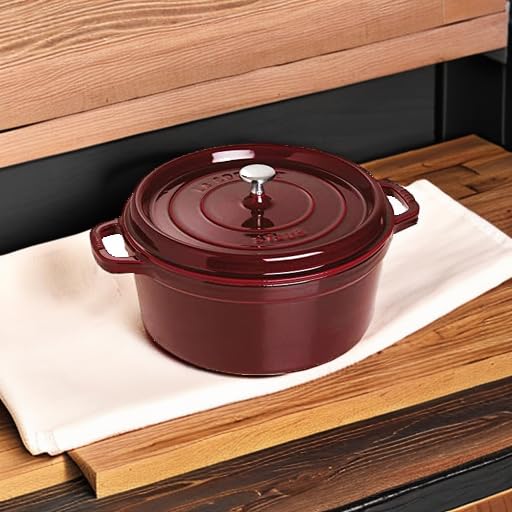 Staub 5.5 Quart Round Cocotte, Basil