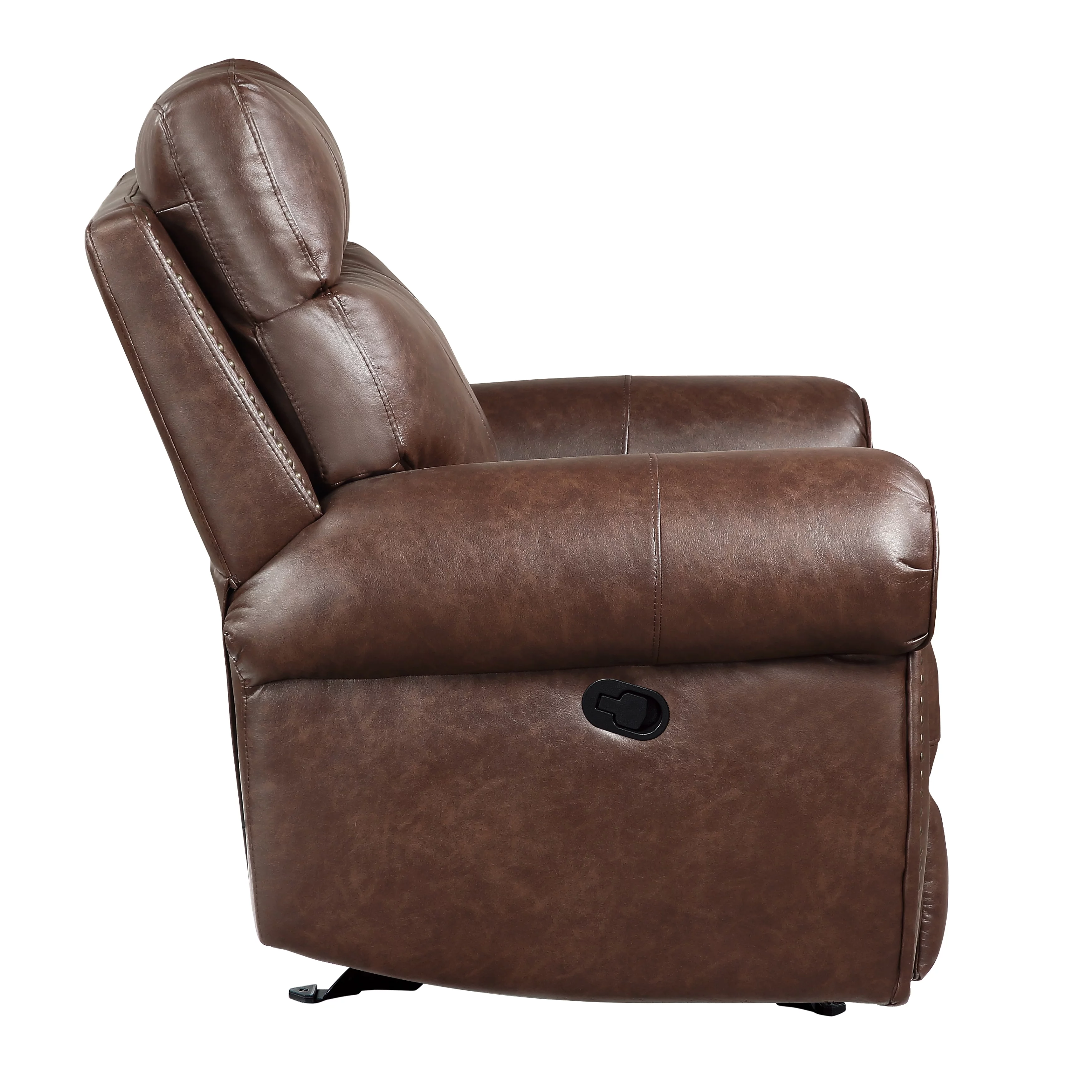 Fremont & Park Chesky Breathable Faux Leather Manual Double Reclining Loveseat Brown