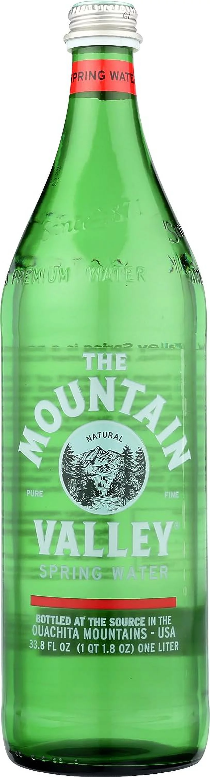 Mountain Valley Spring Water 1L Glass Bottle- Pack of 12