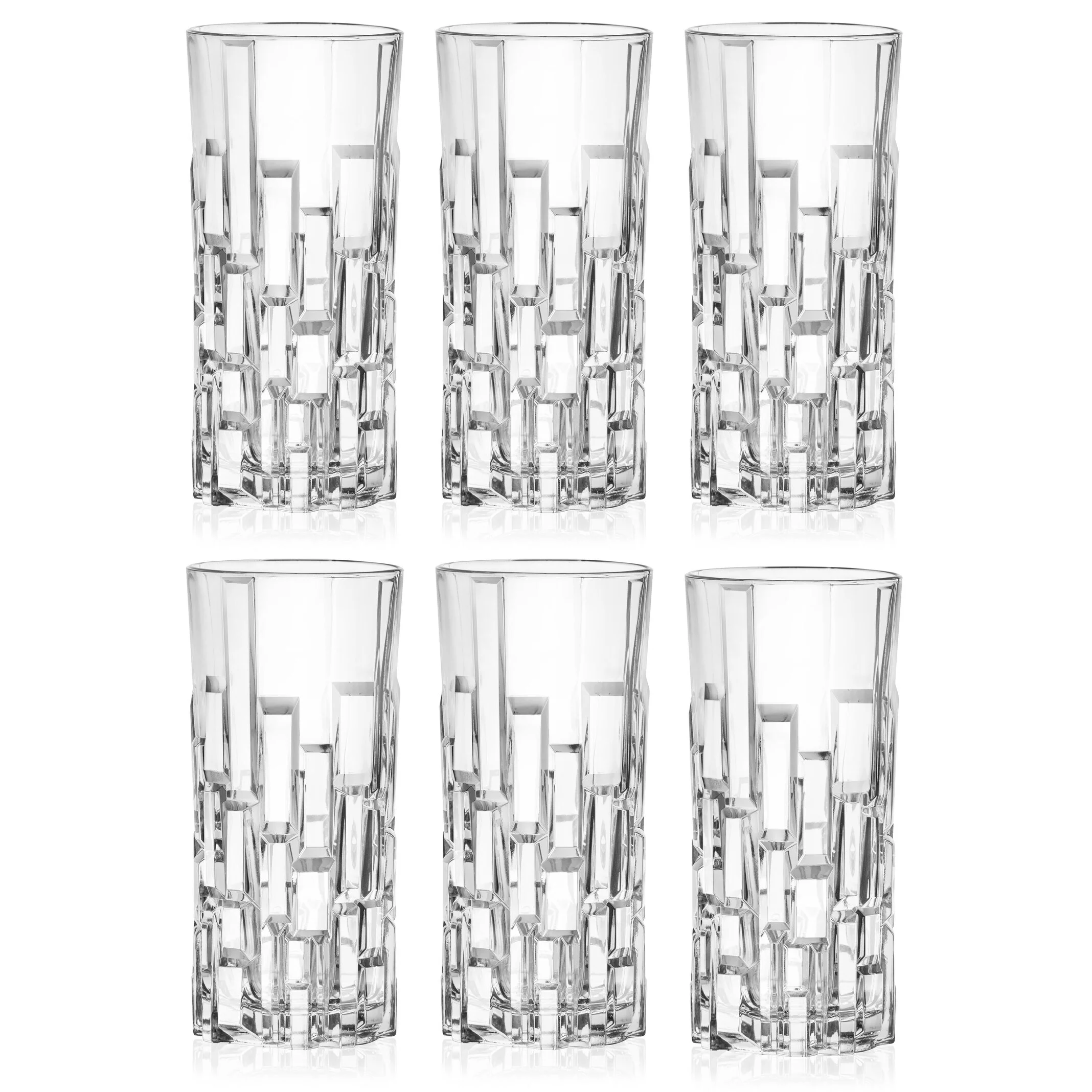 Majestic Gifts Inc.  Highball Glass Drinking Tumblers- Set/6 - 11.6 oz.