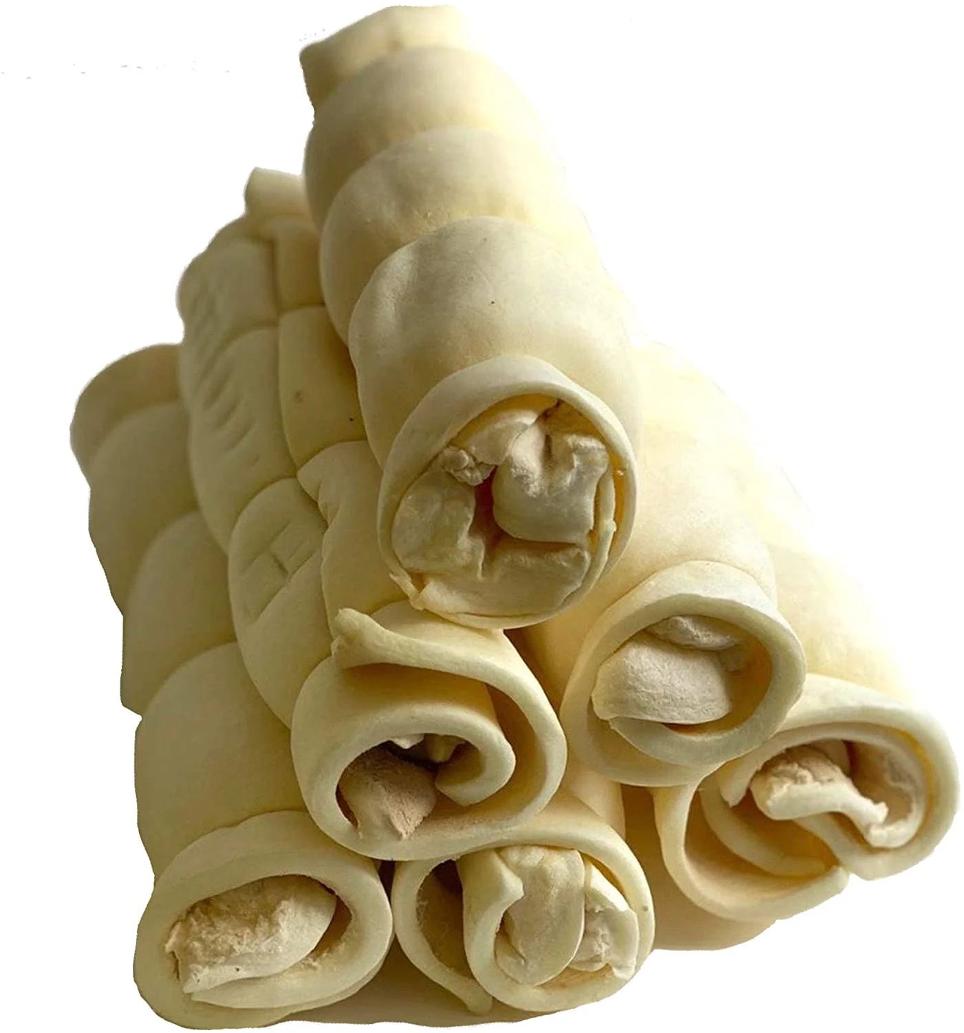 Beef Cheek Retriever Roll10-12 inches (6 Count) Beef chew for Dogs by 123 Treats