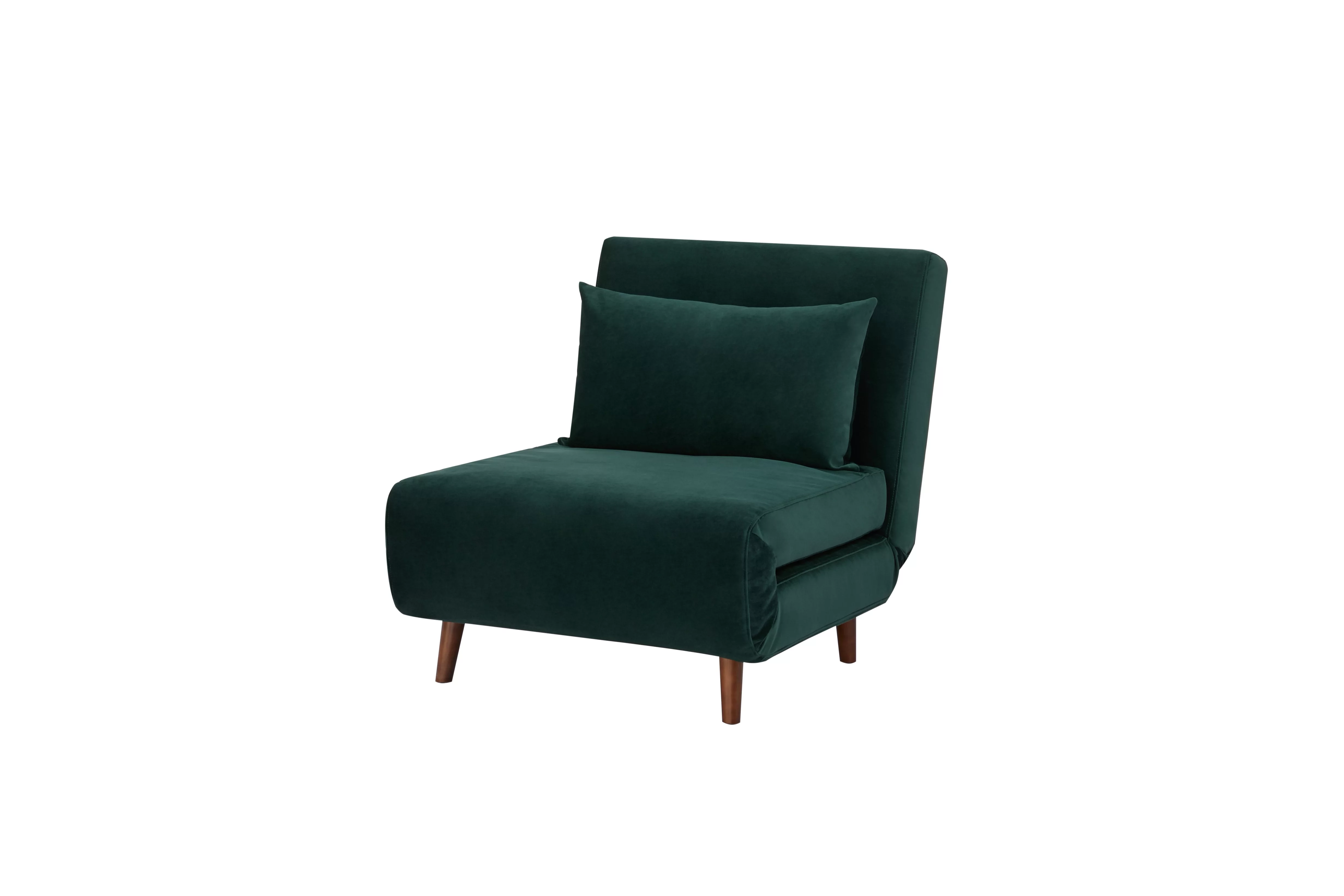 Artdeco Home Tustin Polyester Convertible Chair, Velvet Green