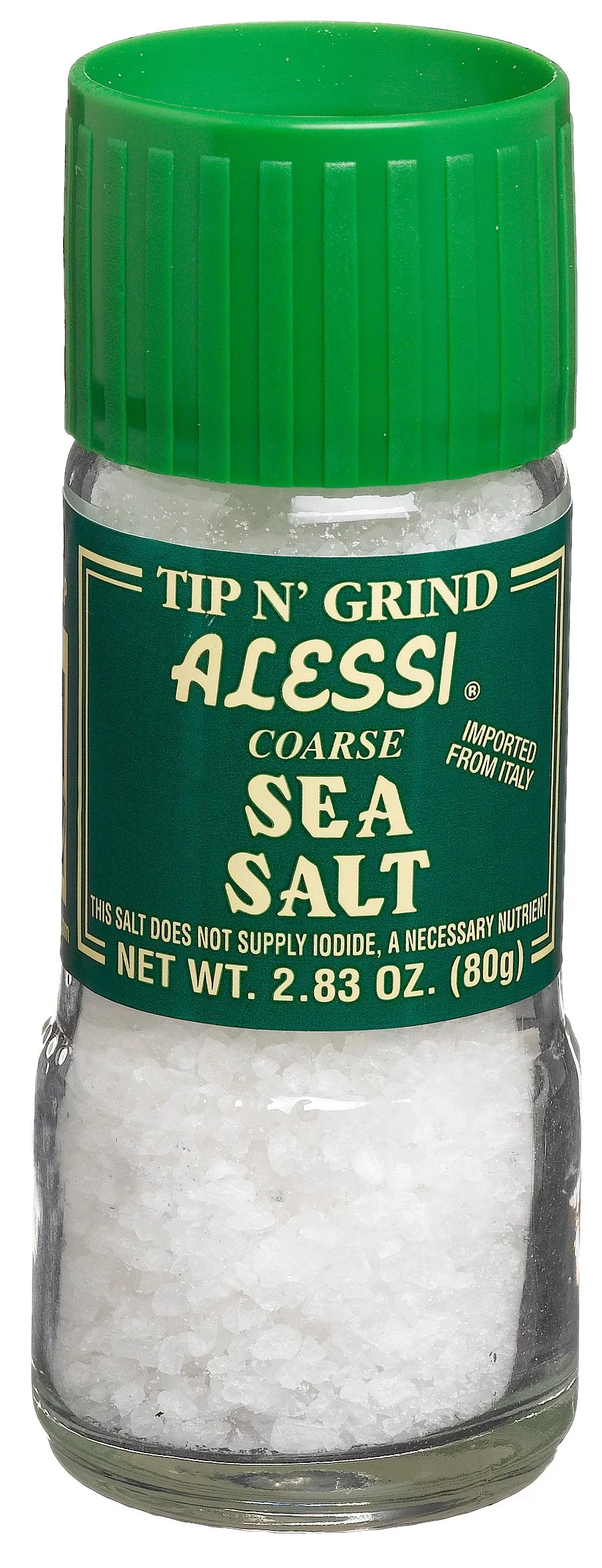 Alessi Coarse Sea Salt, 2.83-Ounce Grinders (Pack of 6)