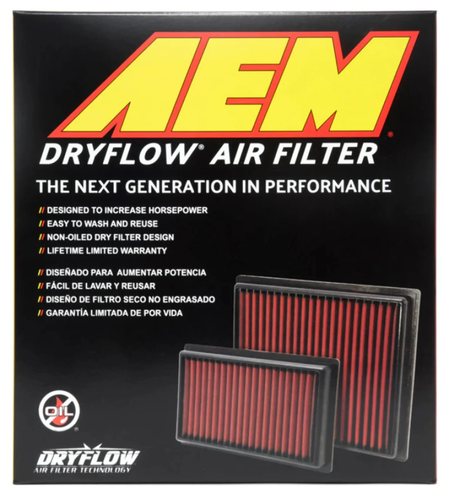 Aem Induction Air Filter P/N:28 20286 Fits select: 2005-2019 NISSAN FRONTIER, 2004-2015 NISSAN TITAN