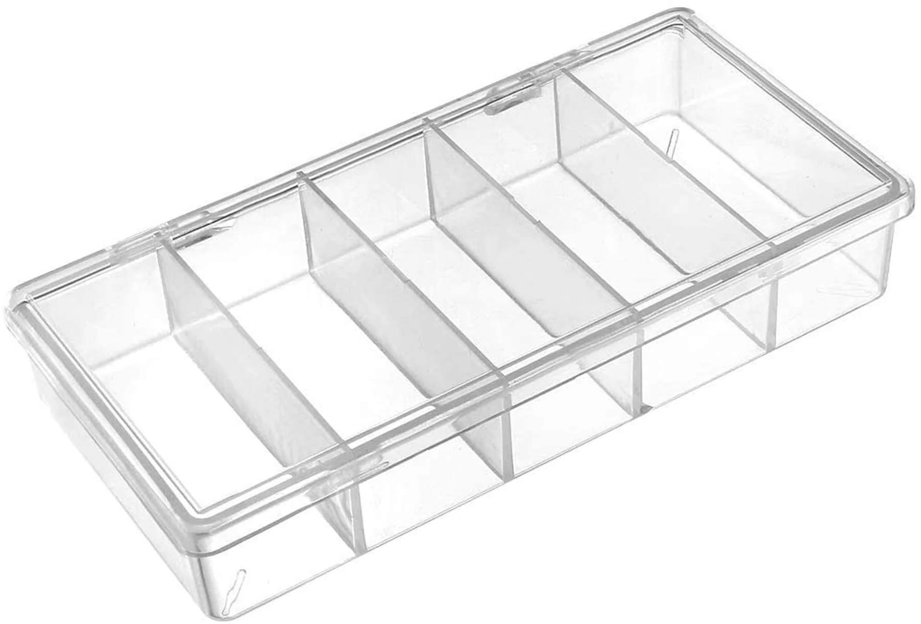 Component Storage Box - PS Fixed 5 Grids Electronic Component Containers Tool Boxes