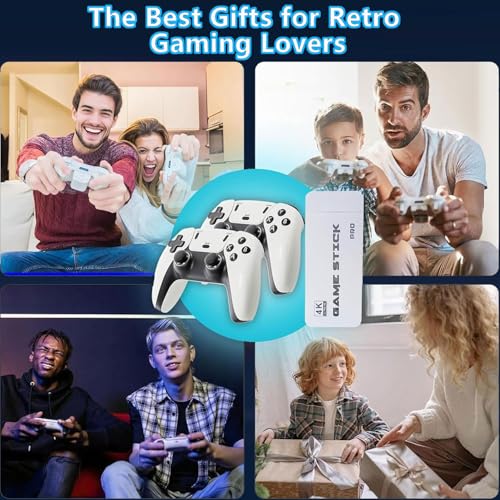 Retro Gaming Console with 20000+ Classic Games - Dual Controllers, Plug & Play, 2 Players, HDMI Output, Family Entertainment System