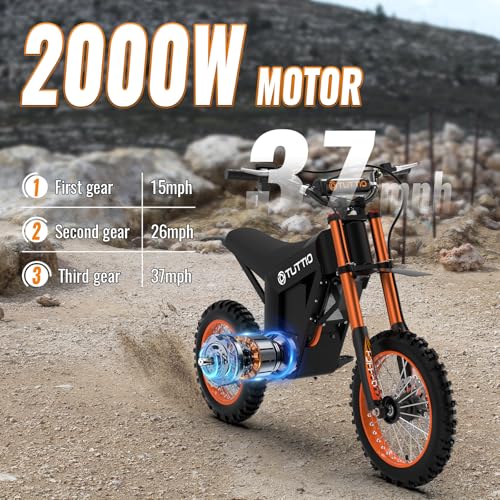Tuttio Soleil 01 Electric Dirt Bike 2000W, 37MPH Speed, 14