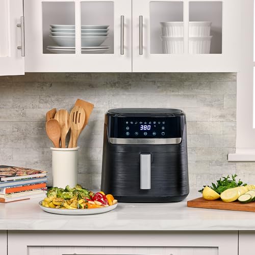 BLACK+DECKER Purifry 2QT Air Fryer, Crispy Deep Fried Taste without the Fat, Plus Bake, Dehydrate, and Keep Food Warm, Digital Touchscreen and Auto Shut-Off