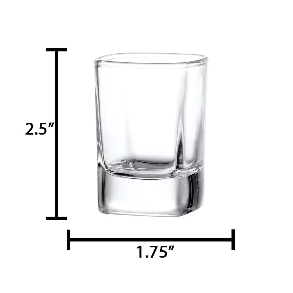JoyJolt City Shot Glasses Glass Heavy Base Shot Glass | 2 oz (Set of 12)