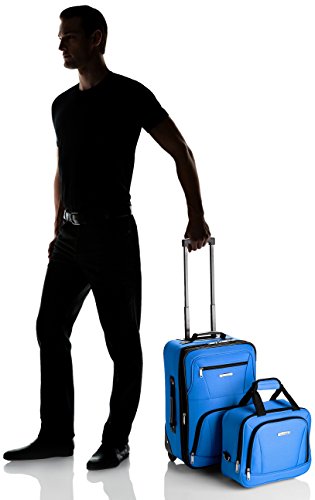 Rockland Fashion Expandable Softside Upright Luggage Set, Charcoal, 2-Piece (14/19)