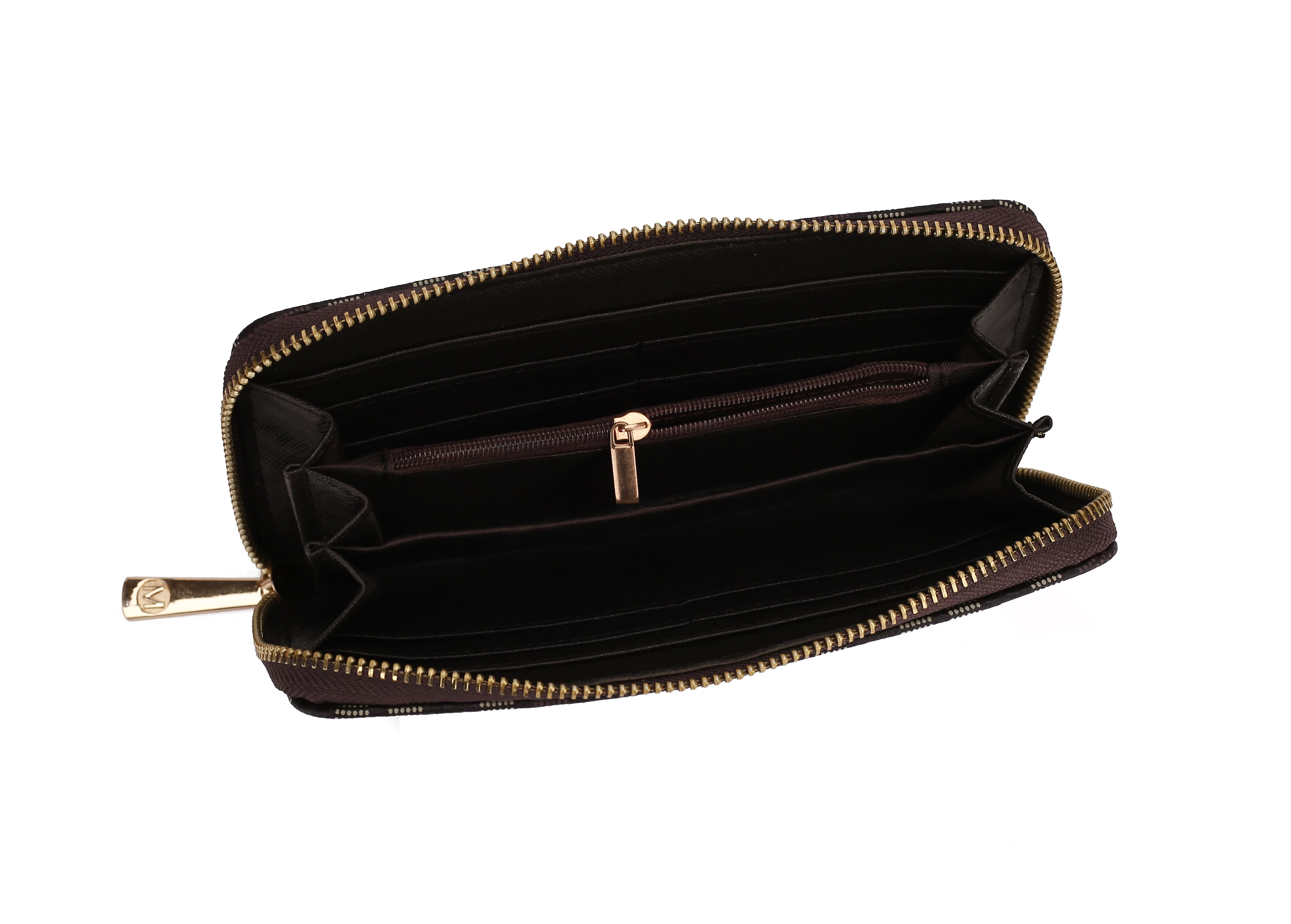 MKF Collection Women’s Lady Tote, Mini Tote and Wallet Handbag Set, 3-Piece, Black