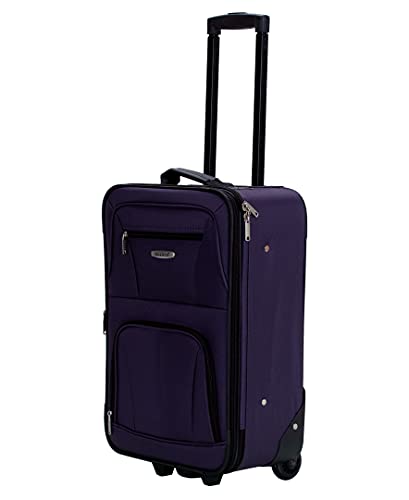 Rockland Fashion Expandable Softside Upright Luggage Set, Charcoal, 2-Piece (14/19)