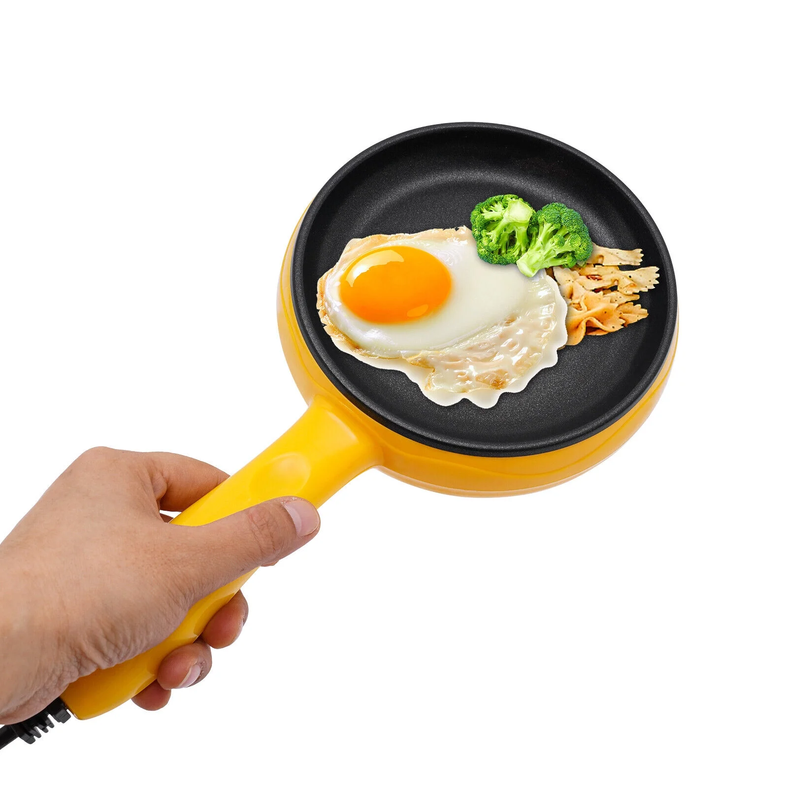 6-inch Electric Skillet, Non-Stick Electric Skillet, Yellow Mini Frying Pan