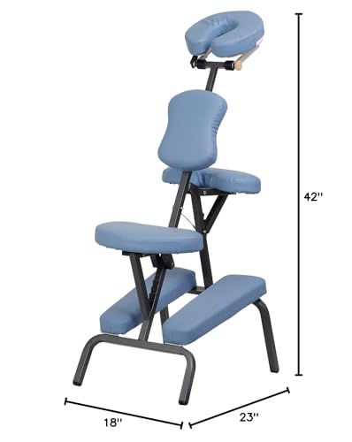 Nova Microdermabrasion Portable Massage Chair Foldable Tattoo Therapy Chair 4 Inches Thickness Sponge Face Cradle Spa Salon Massage Chair (Black)