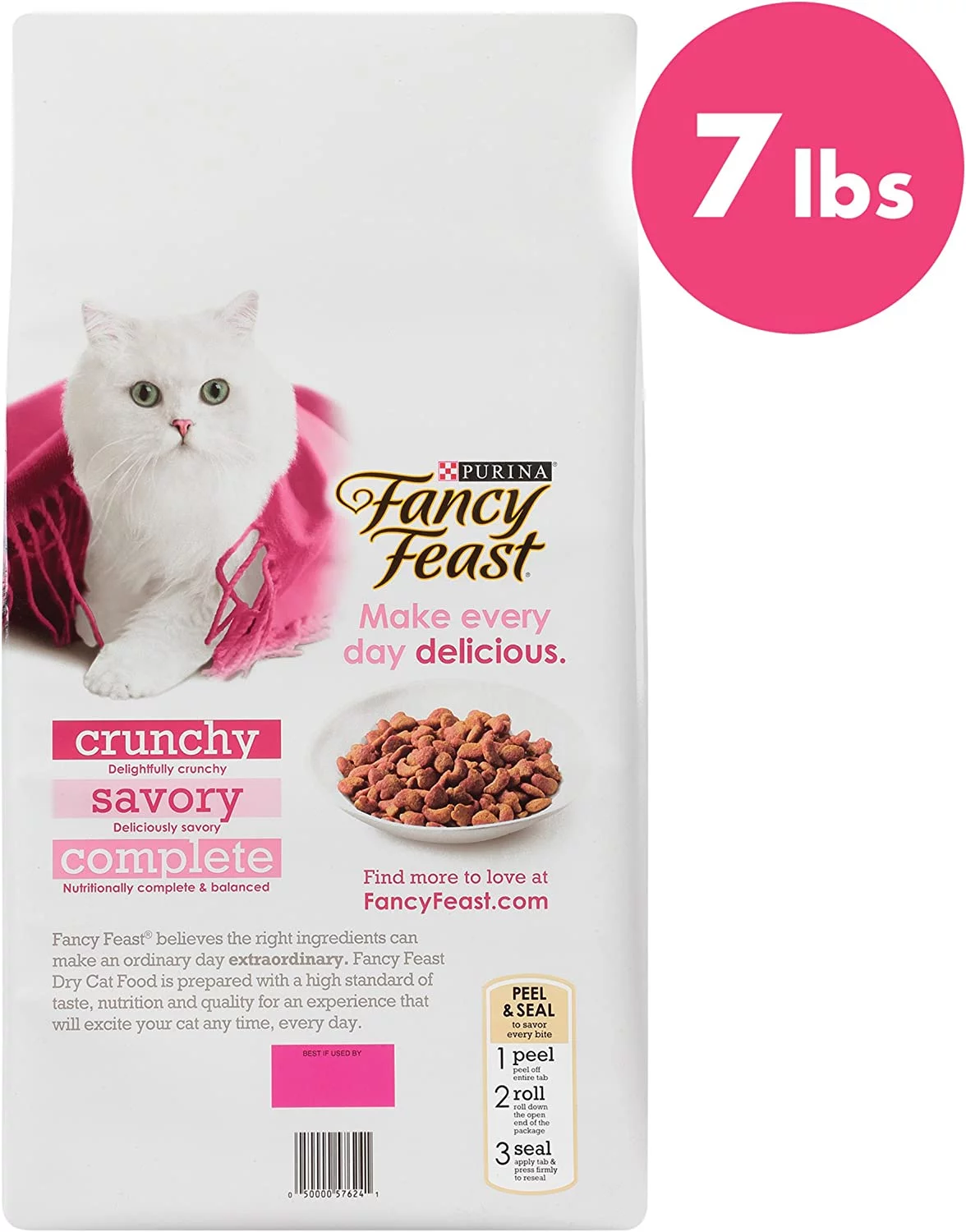 Fancy Feast Filet Mignon Flavor With Real Seafood & Shrimp Dry Cat Food, 7 lb (Pack of 2)