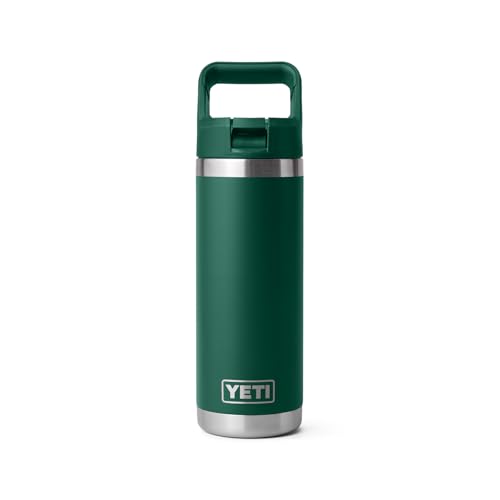 YETI Rambler 18 oz Bottle, Vacuum Insulated, Stainless Steel with Straw Cap, Beekeeper