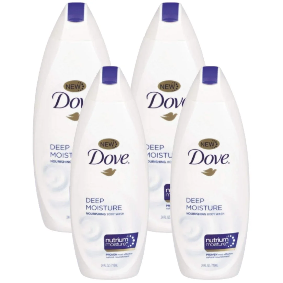 Refreshing & Moisturizing Body Shower Gel - Natural Body Wash for Women & Men | Body Wash with Essential Oils | Biodegradable & Cruelty Free Hydrating Body Wash - 24 Fl OZ Per Bottle, 4 Bottles