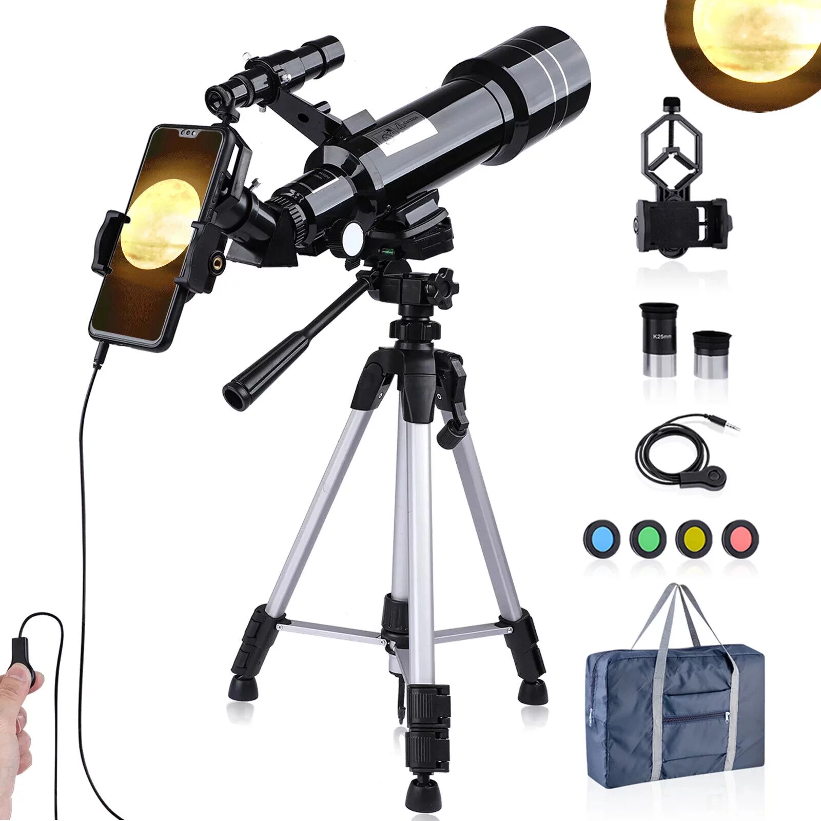 BEBANG A6002 70/400 Refractor Telescope for Adults Kids Beginners