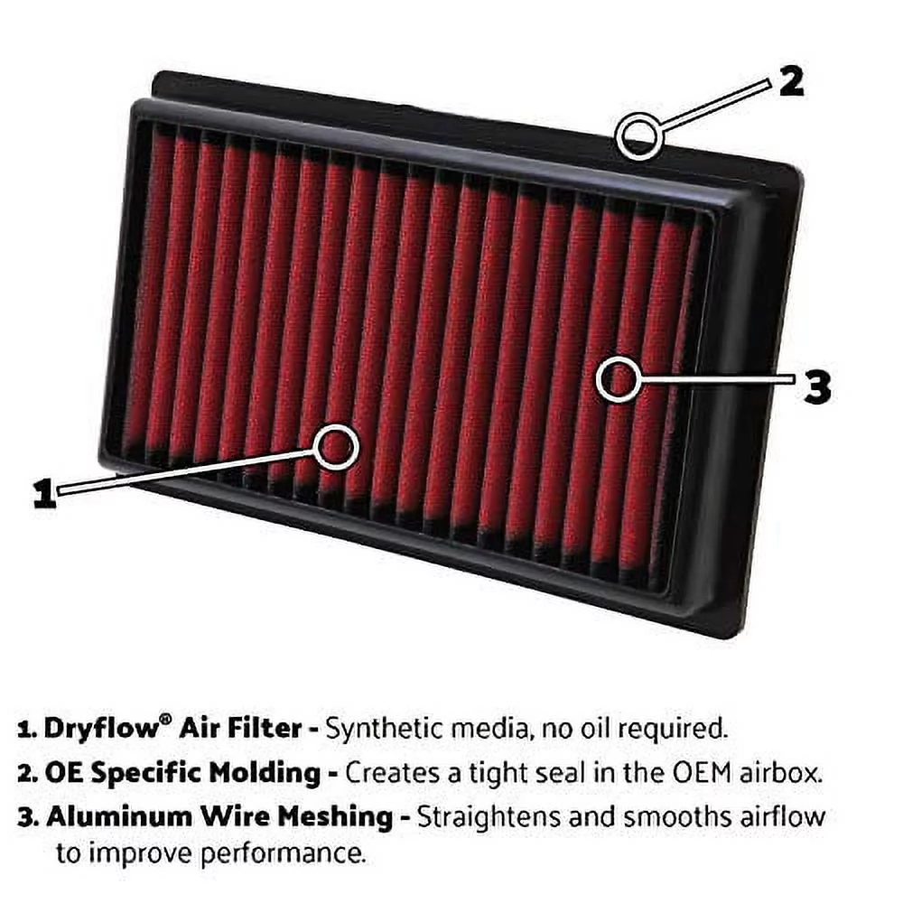 AEM 28-20409 DryFlow Air Filter Fits select: 2008-2013 NISSAN ROGUE, 2007-2013 NISSAN SENTRA