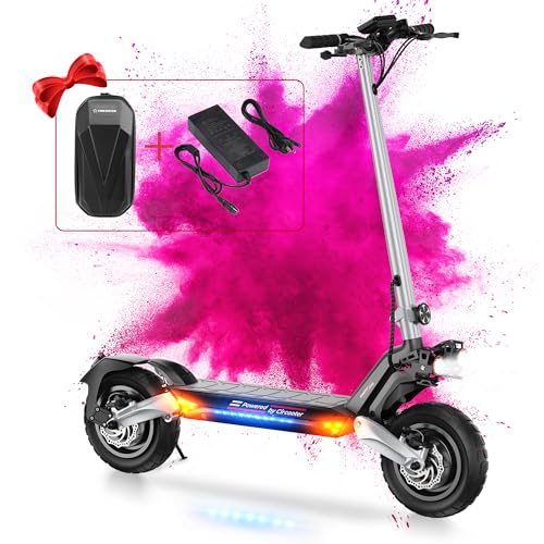Circooter Electric Scooter Adults, 330LBS Max Load, 30/25 Miles Max Range, 28 Mph Top Speed, 800W Powerful Motor, 10'' Off Road Tires Scooter Electric with Turn Signals & Storage Bag for Adults