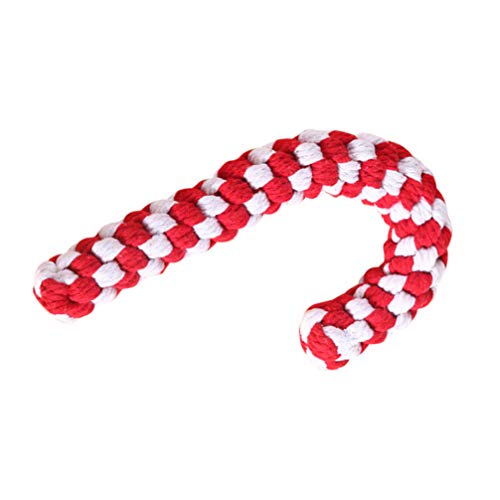 PRETYZOOM Chew Bone Dog Toys Christmas Pet Play Toys Christmas Dog Rope s Pet Chewers Rat Chewing Xmas Candy Canes Educational Puppy Knot