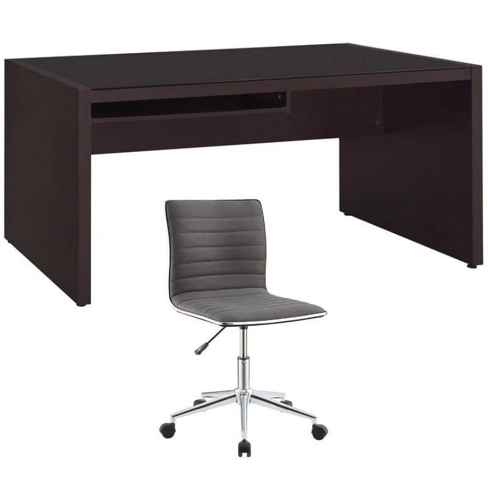 Home Square 2 Piece Furniture Set with Computer Desk and Adjustable Office Chair