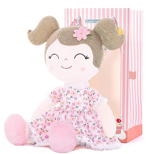 Gloveleya Baby Girl Gift First Baby Doll Plush Doll Print Sunflowers