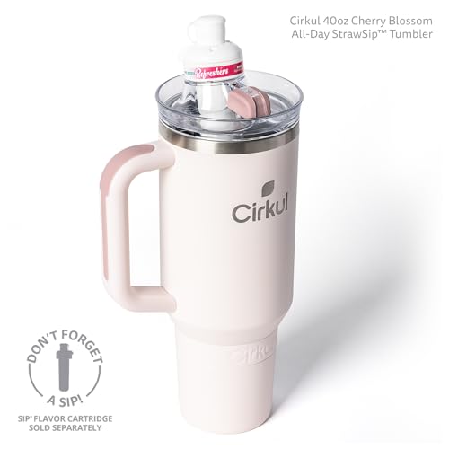 Cirkul 40oz. Carbon Stainless Steel Tumbler with Handle, All-Day StrawSip™, Double-Wall Insulated