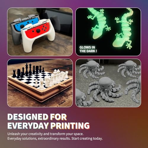 OVERTURE PLA Filament 1.75mm PLA 3D Printer Filament, 2kg Cardboard Spool (4.4lbs), Dimensional Accuracy +/- 0.02mm, Fit Most FDM Printer (Black 2-Pack)