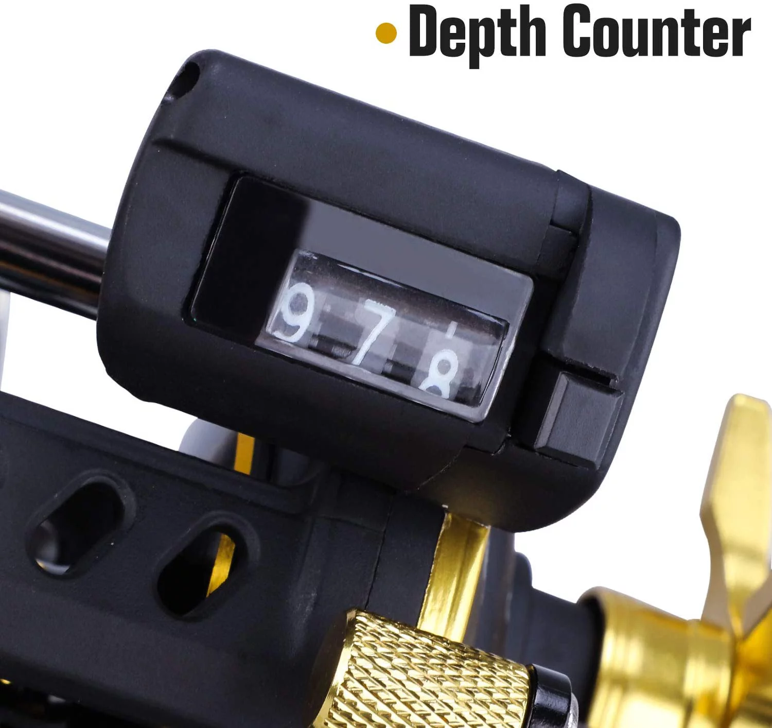 Sougayilang Line Counter Fishing Reel Conventional Level Wind Trolling Reel