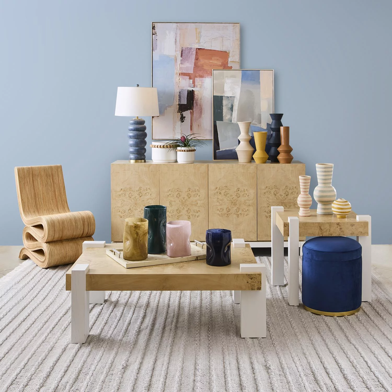 S0017-10088-Elk Home-Belen - Large Vase In Modern Style-15.5 Inches Tall and 7.5 Inches Wide