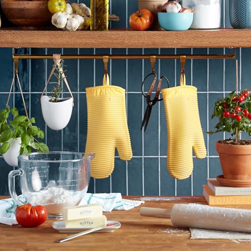 KITCHENAID Ribbed Soft Silicone Oven Mitt 2-Pack Set, 7.5