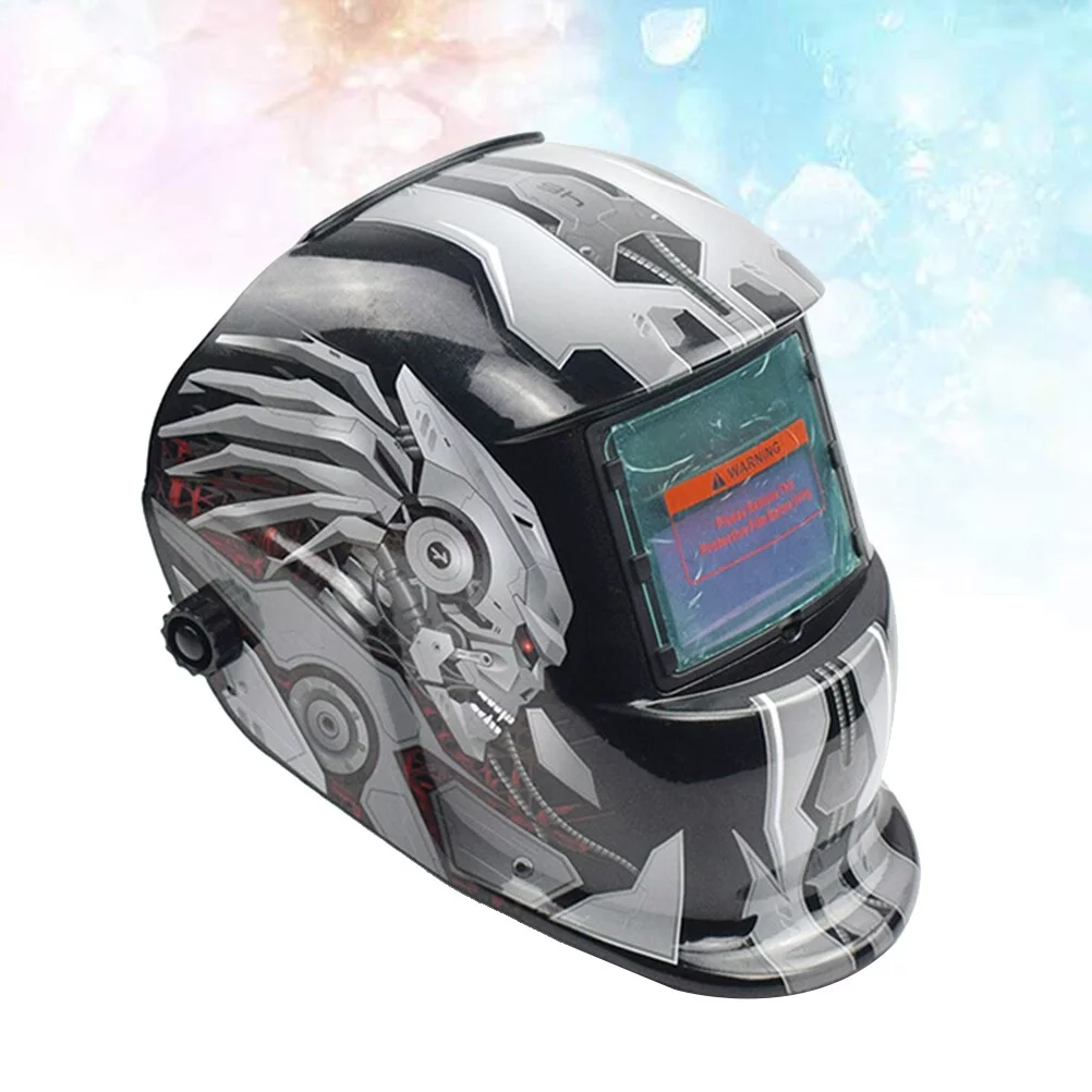 Solar Powered Welding Helmet Auto Darkening Welding Helmet Professional Welding Mask Wide Shade Range Large Viewing Area (B Styl