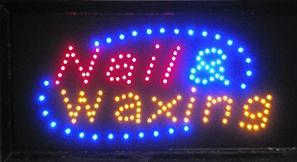 E-ONSALE LED Neon Light Hair Cut Salon Beauty Nail & Waxing for Business (Nail & Waxing)