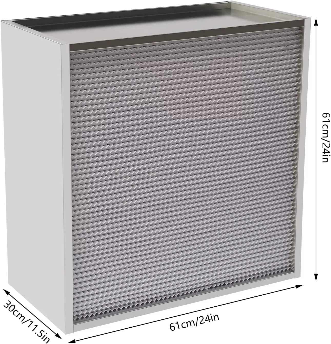 Miumaeov HEPA Replacement Filter 24''x24''x11.5'' AC Filter H13 Filter Paper HEPA Air Filter 3-Micron Particles Replacement Filter with Galvanized Frame, 99.99% Standard Filter