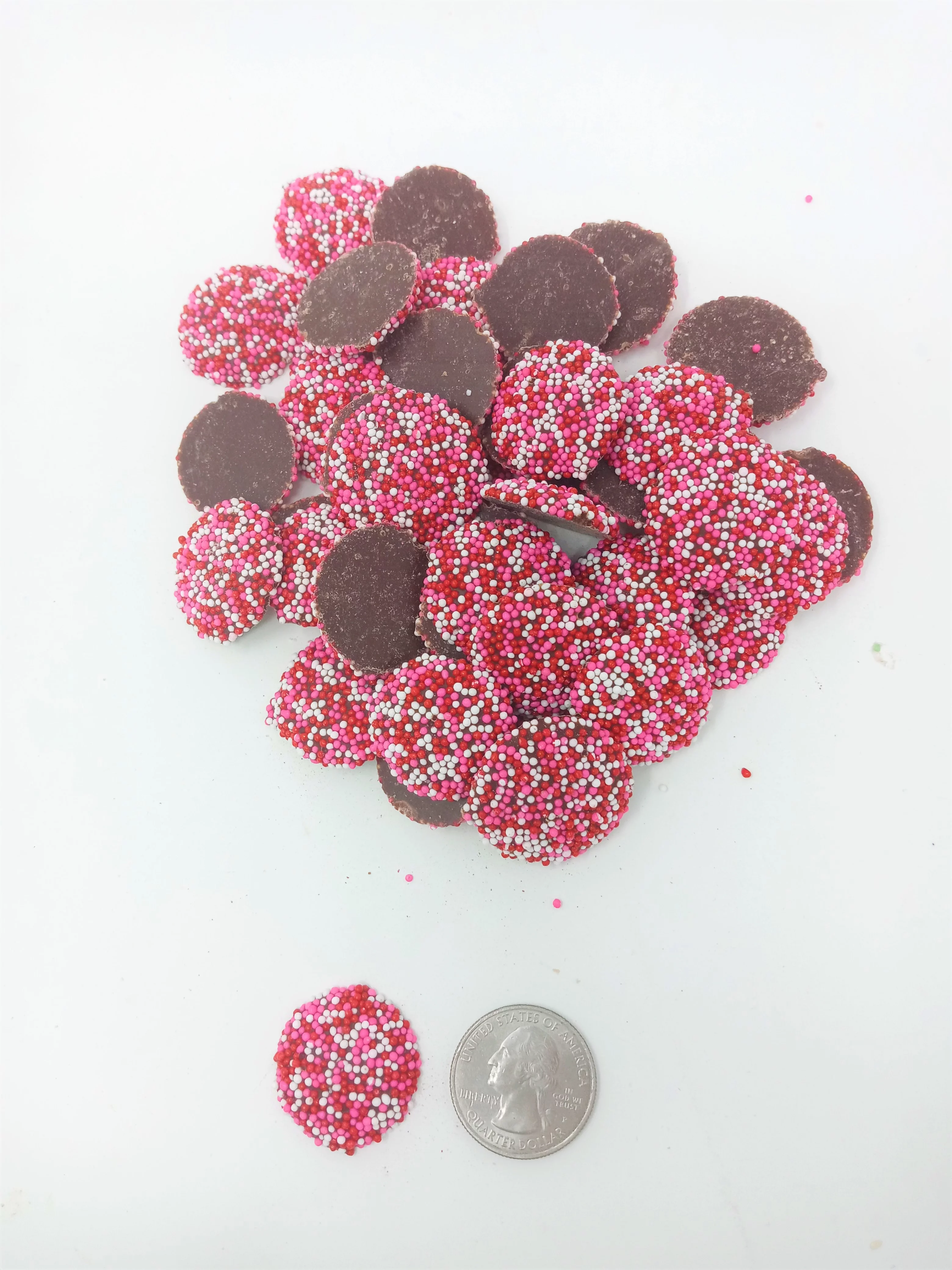 Valentine Nonpareils Dark Chocolate candy nonpareil 2 pounds