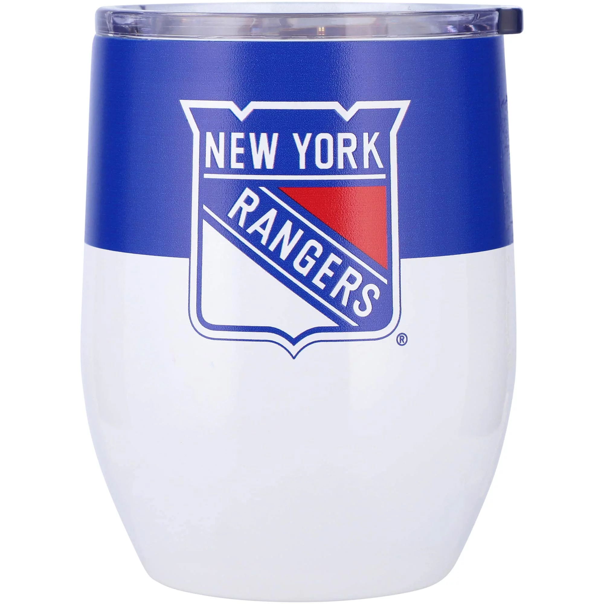 New York Rangers 16oz. Colorblock Stainless Steel Curved Tumbler