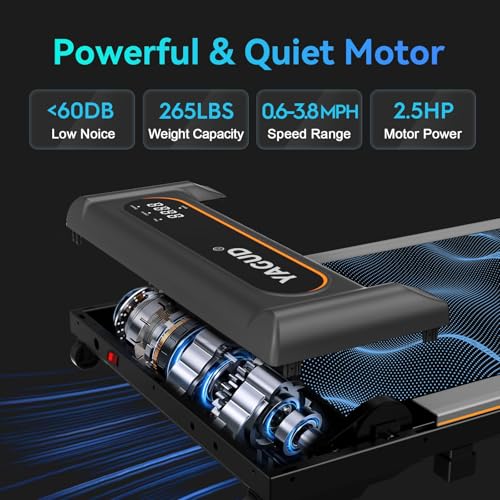 Walking Pad, Walking Pad Treadmill for Home Office, Portable Under Desk Treadmill with Remote Control and LED Display, Walking Jogging Running Machine