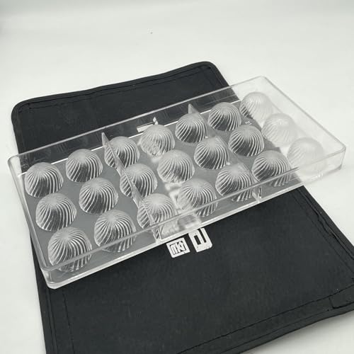 Polycarbonate 21 Cups Chocolate Bomb Mold Spiral Bullet Chocolate Bon Bon Mould Injection PC Solid Plastic Jelly Candy DIY Molds