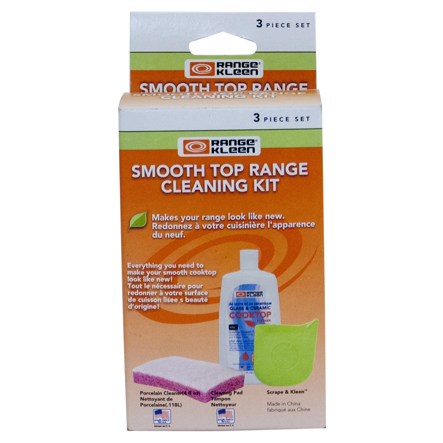 Range Kleen 50004 Glass and Ceramic Range Cleaning Kit - 3 Piece