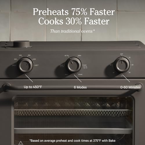 Our Place Wonder Oven | 6-in-1 Air Fryer & Toaster Oven with Steam Infusion | Compact, Countertop Friendly, Fast Preheat, Multifunctional | Air Fry, Toast, Roast, Bake, Reheat & Broil | Char