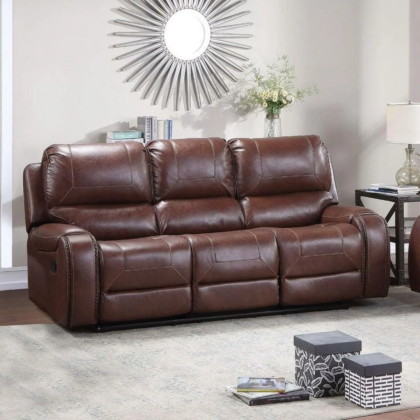 The Ruba 3 Piece Manual Motion Set (Sofa, Loveseat, & Chair)